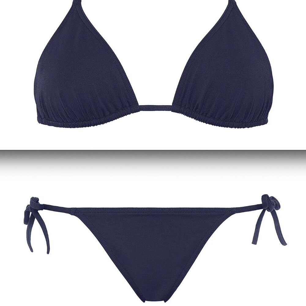 Eres Mouna & Malou String Bikini, Navy, Size FR40